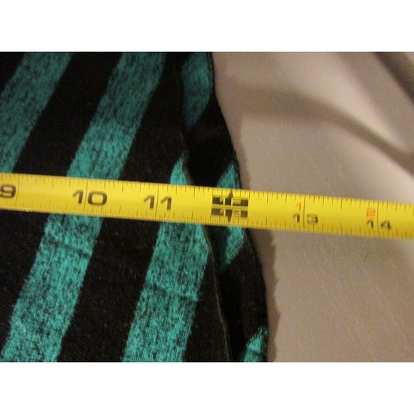 By & By Women's Teal & Black Striped Dolman Short Sleeve Pullover Blouse Size M - Picture 11 of 12